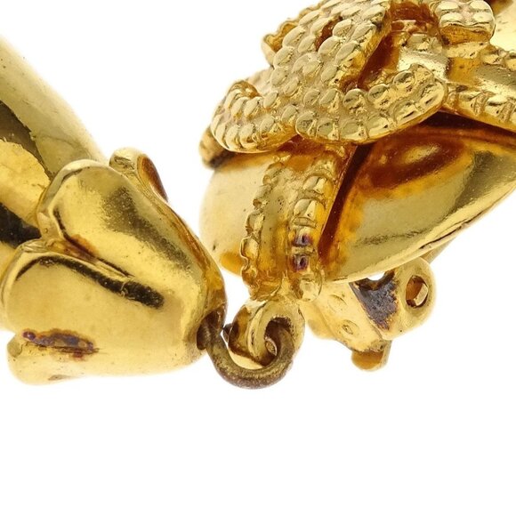 Chanel Dangle Earrings Clip-On Gold 97A 196113 - Picture 2 of 4